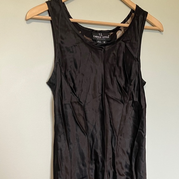 Carole Little dresses Vintage Black and Brown Floral Maxi Dress - Picture 4 of 6